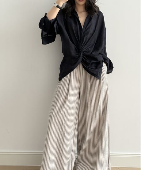 twist sheer shirt /2color　hm2171