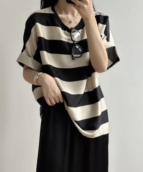 striped loose top　hm1637