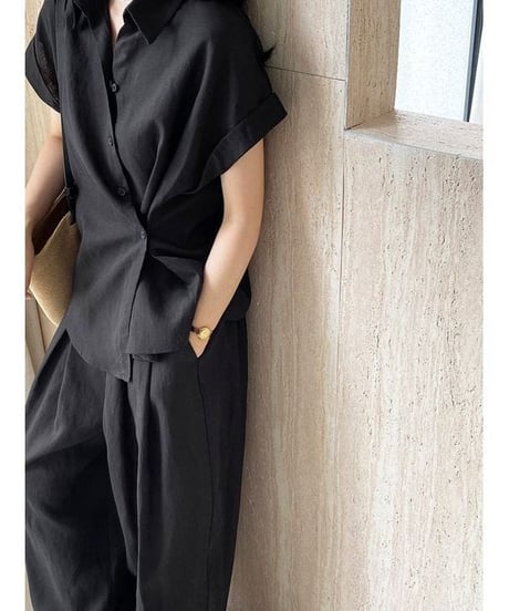 twist button blouse / 2color　hm2286