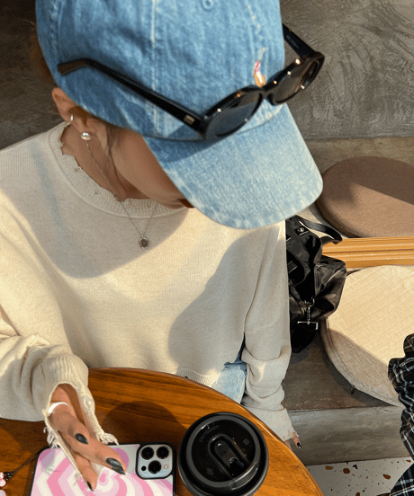 damaged short knit top / 2color　hm1275