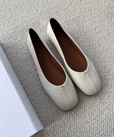 metal bar flat shoes / 2color　hm1539