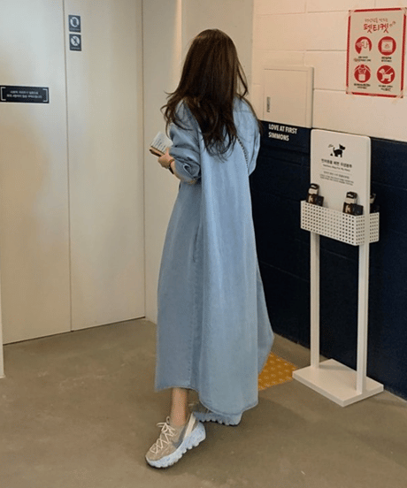 denim long jacket　hm2937