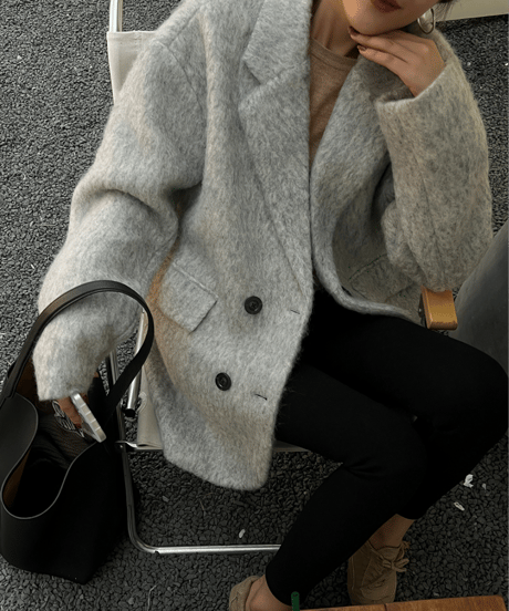 shaggy wool coat　hm1186