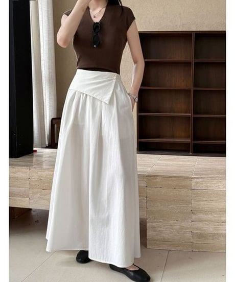 draped front skirt / 3color　hm2231