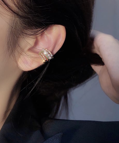 rhinestone ear cuff  　hm1561