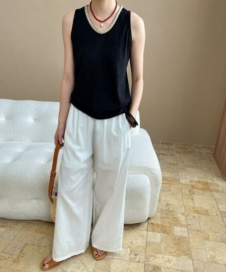 tuck wide pants / 4color　hm2368
