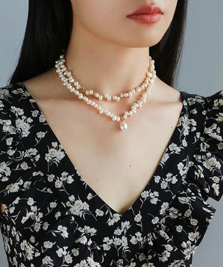 gold accent necklace　hm2123