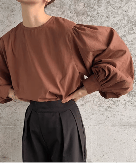 lantern sleeve blouse / 4color　hm2577