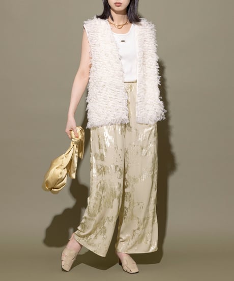 metallic wide pants / 2color　hm1595