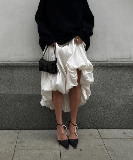 asymmetric balloon skirt / 3color　hm2729