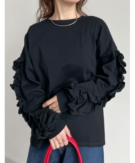 ruffle sleeve pullover / 2color　hm2658