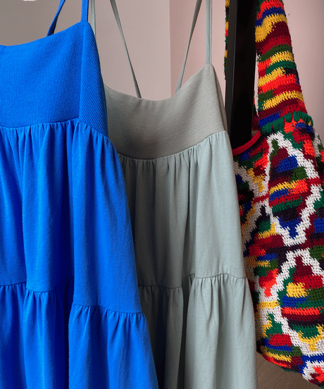 tiered cami dress / 2color 　hm1631