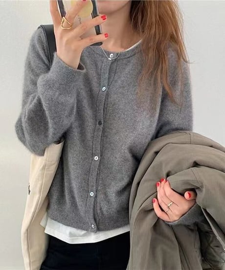 classic crewneck cardigan / 8color　hm2657