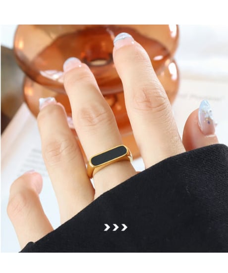 modern square ring / 4color　hm2777