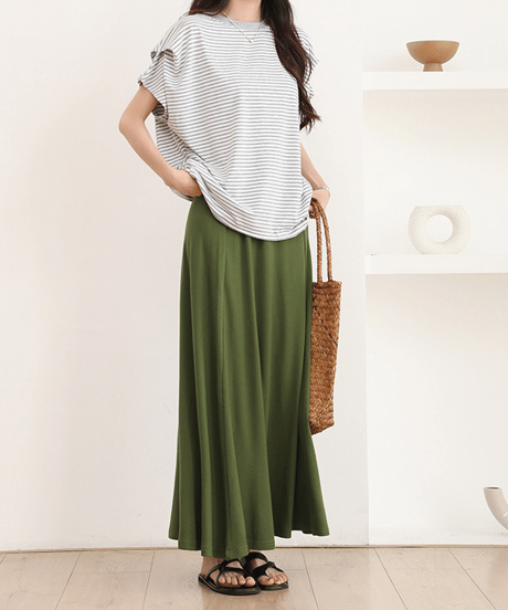 flared long skirt / 5color　hm2908