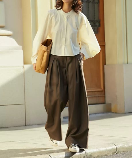 double tucked pants / 3color　hm1670