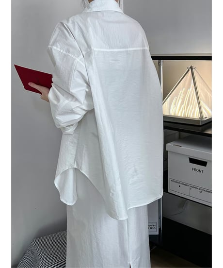 oversized shirt & skirt set / 2color　hm2075