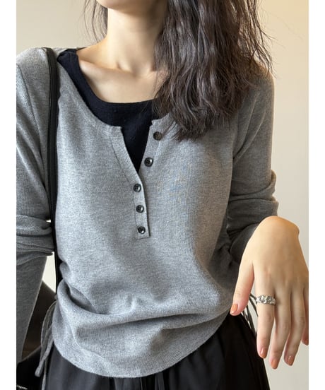layered style knit / 3color　hm2767
