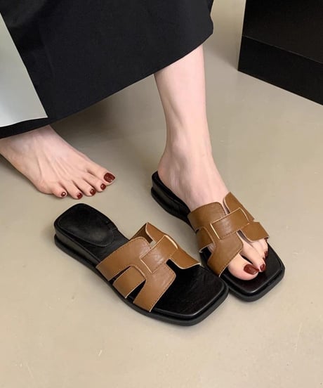 chic slip-on sandals / 3color　hm2479