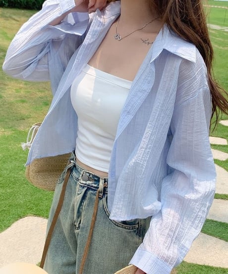sheer loose shirt / 3color　hm2915