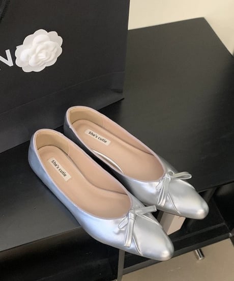 toe bow flats shoes / 3color　hm2117