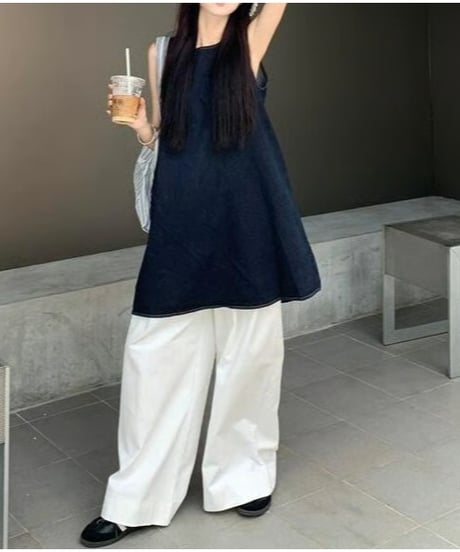 denim mini dress & pants　hm2489