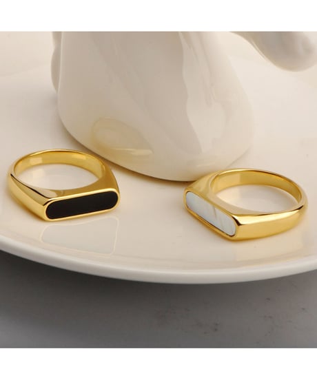 modern square ring / 4color　hm2777