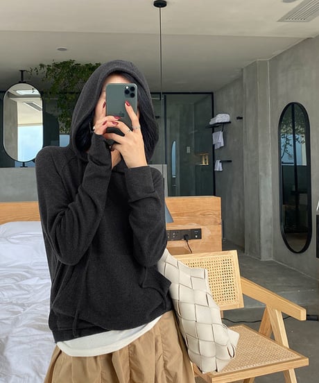 hoodie sweat top / 2color　hm1007