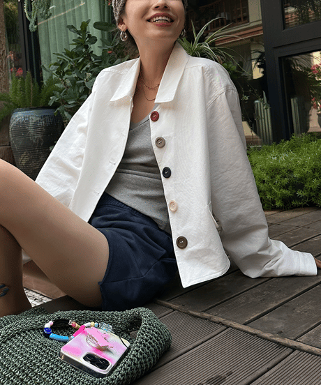 mix button jacket / 2color　hm1448