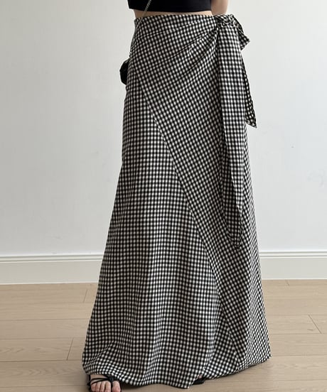 side tie long skirt / 2color　hm2276