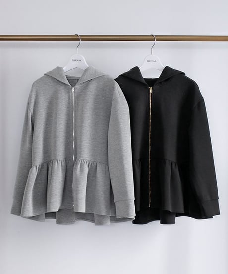 peplum zip-up hoodie / 2color　hm2650