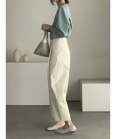 cropped tuck pants / 4color　hm2271