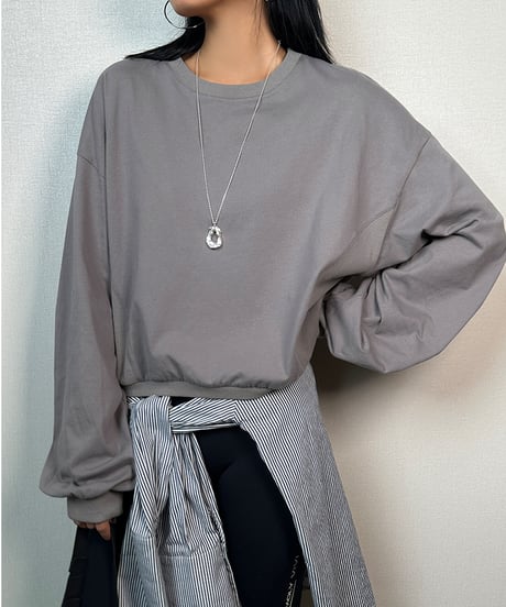 loose casual sweatshirt / 2color　hm1701