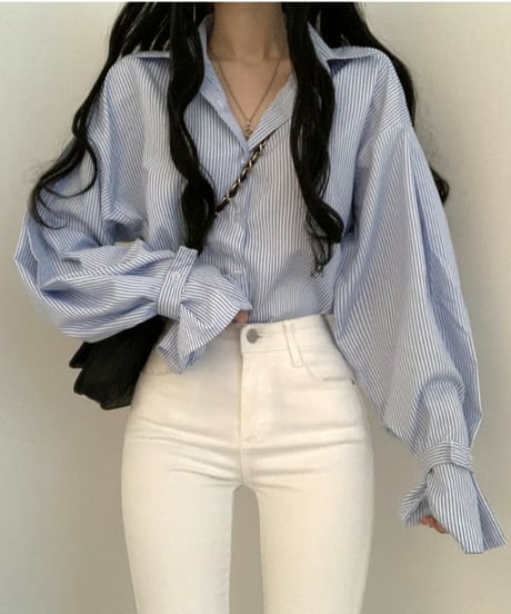 stripe loose shirt / 2color　hm2916