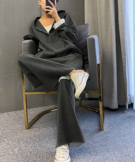 wide pants two-piece / 2color　hm1006