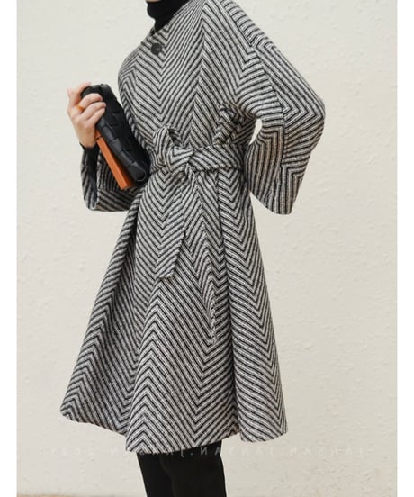 big herringbone coat　hm1805