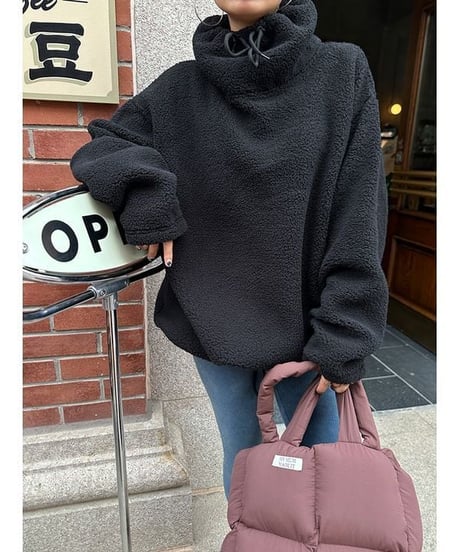 plush fleece hoodie / 2color　hm1767