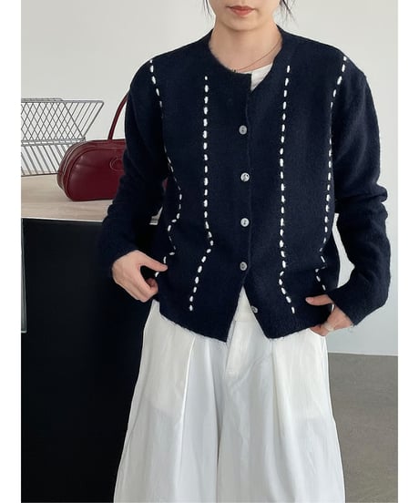 vertical stitch cardigan / 3color　hm2762