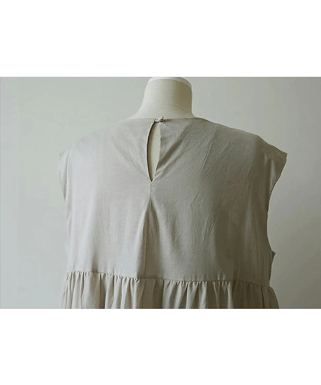 tiered cotton dress / 4color　hm2907
