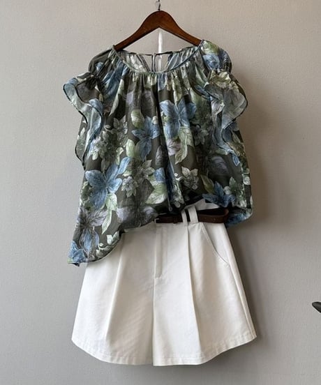 camouflage sheer top　hm2326
