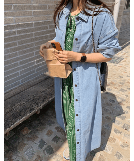 denim long jacket　hm2937
