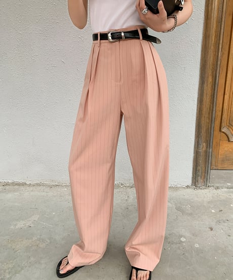 stripe tuck pants / 3color　hm1597