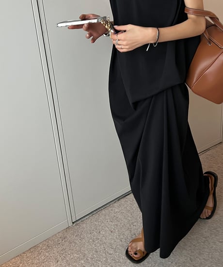 asymmetrical dress / 2color　hm1476