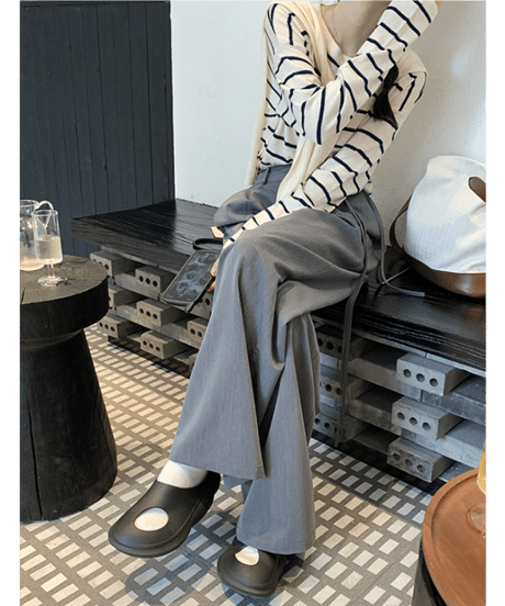 layered knit top / 2color　hm2668