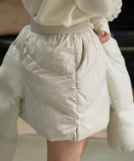 quilting mini skirt / 2color　hm2563