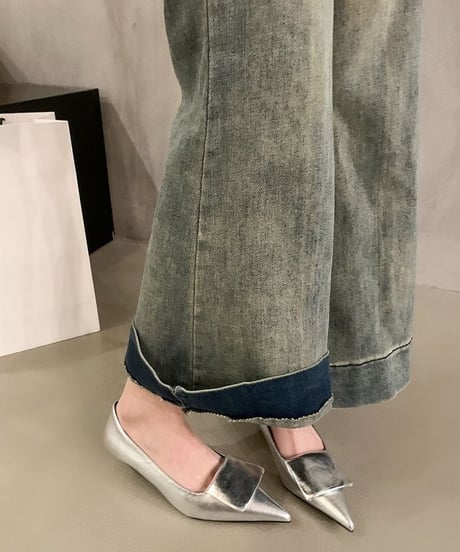 pointed toe design pumps / 4color　hm1904