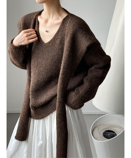 layered look knit top / 3color　hm2718