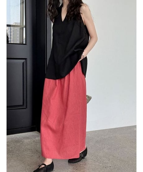 sleeveless v-neck top / 5color　hm2253