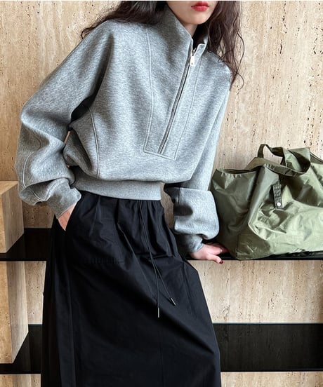 sweatshirt half zip pullover / 3color　hm1705