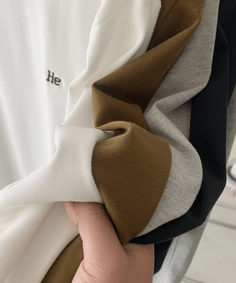 simple logo l-tee / 4color　hm2837